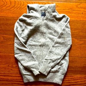 Wool zip up grey sweater